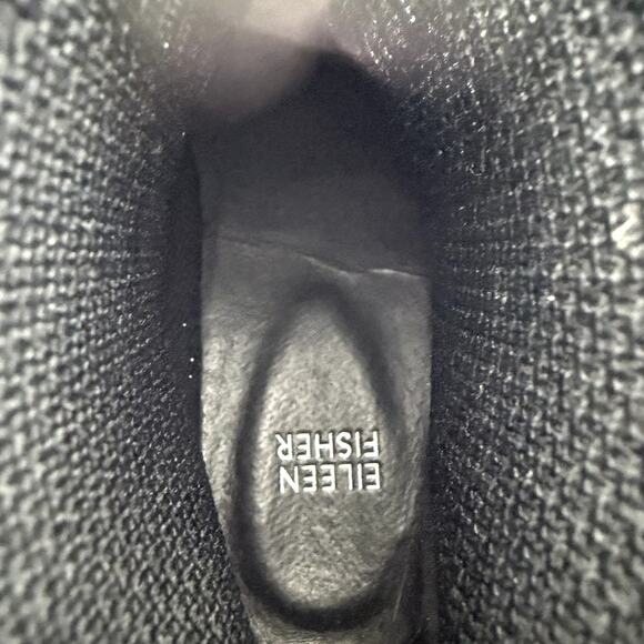 Eileen Fisher Black Knit Sock Booties Women’s 9.5 Heeled Ankle Boots Minimalist - Picture 10 of 10